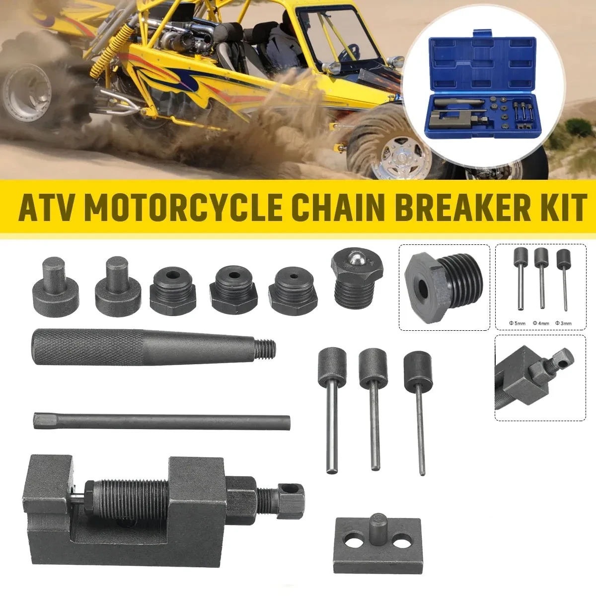 Universal Motorcycle & ATV Chain Breaker Tool – Heavy-Duty Chain Remover