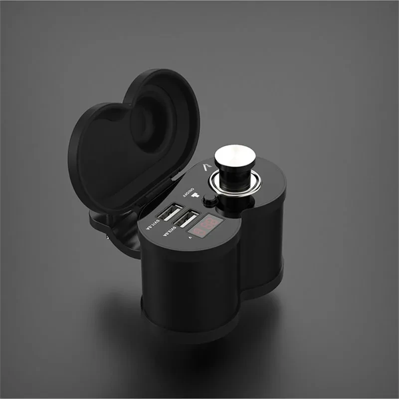3.0 Super Fast Charging Motorcycle USB Car Charger with Lighter Socket