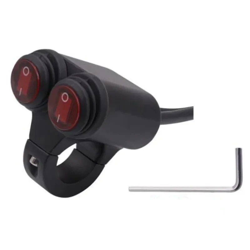 Universal 3-Wire Motorcycle Switch – Headlight, Flasher & Horn Control