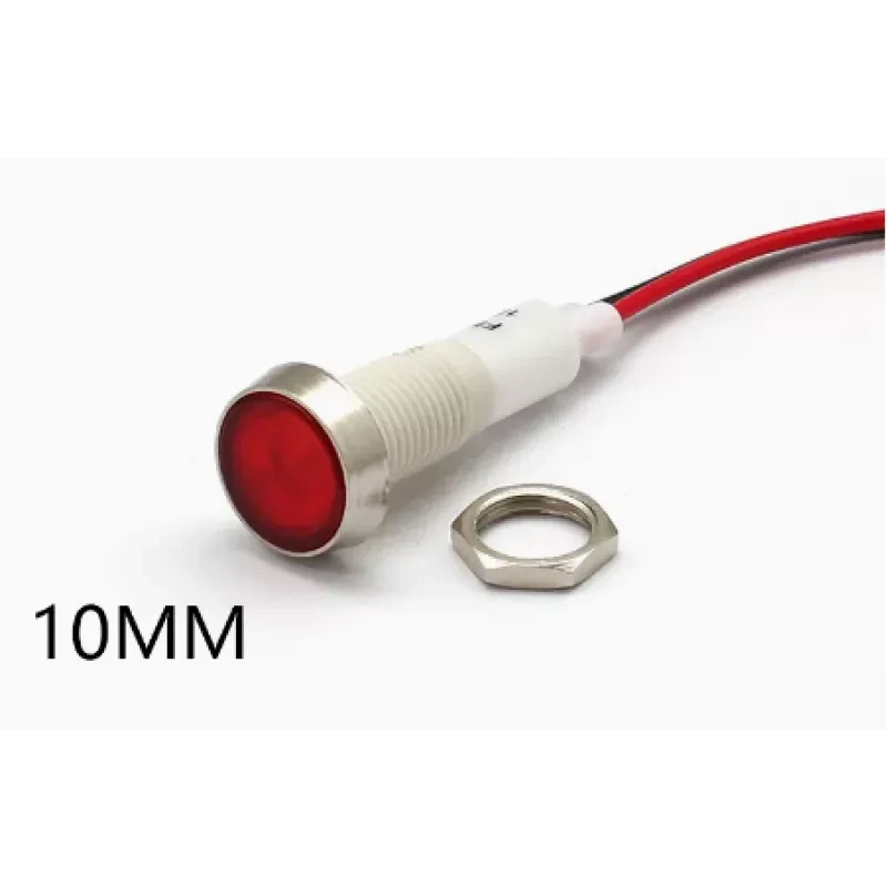 10mm LED Indicator Light – Waterproof Stainless Steel Signal Lamp
