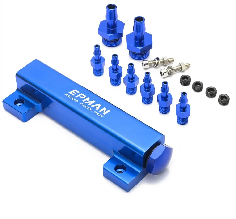 Universal Aluminum Fuel Rail Kit – 6-Port Fuel Manifold System