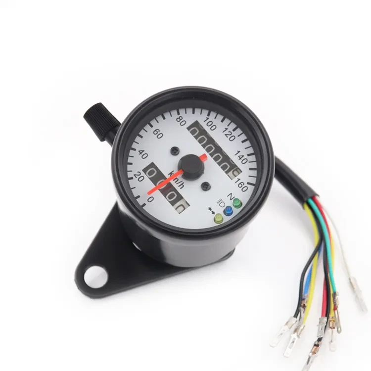 Motorcycle Dual Odometer Gauge β LED Indicator Speedometer 12V