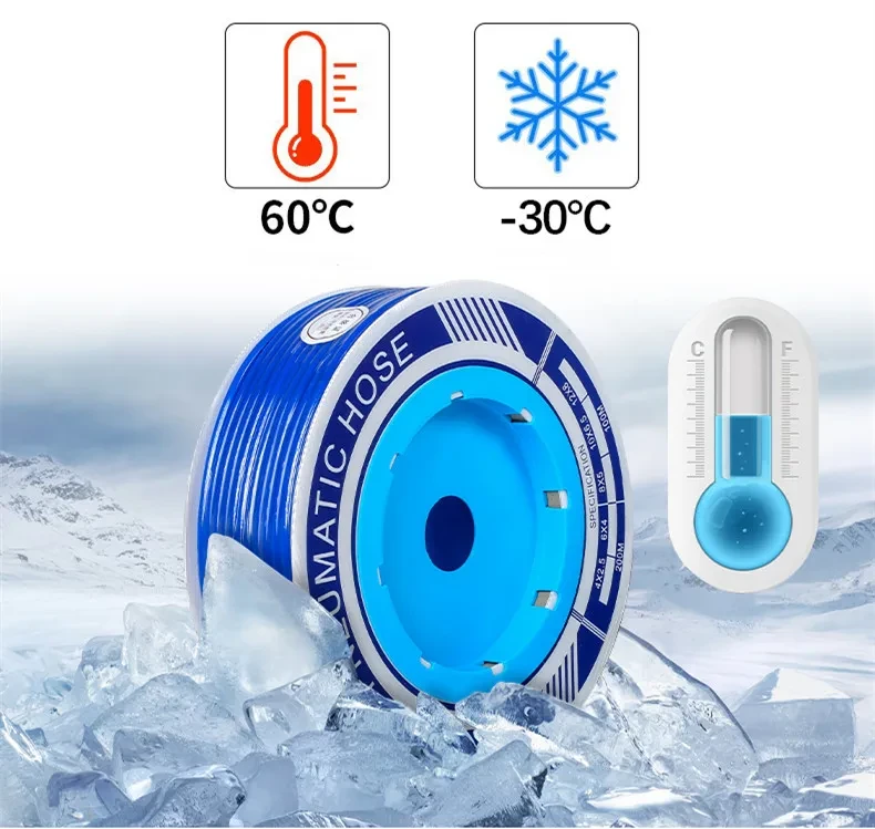 Transparent PU High-Pressure Pneumatic Hose – 6mm Explosion-Proof
