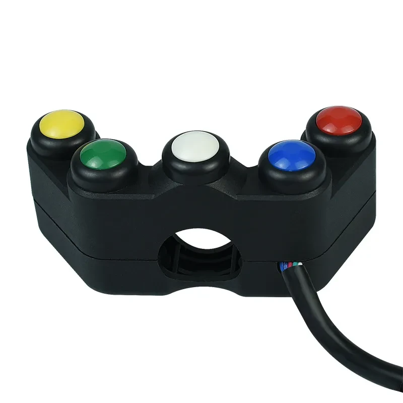 Five-Function CNC Motorcycle Switch – Horn, Lights & Accessories