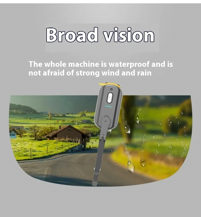 800mA Smart Motorcycle Helmet Wiper – 65mm Automatic Blade