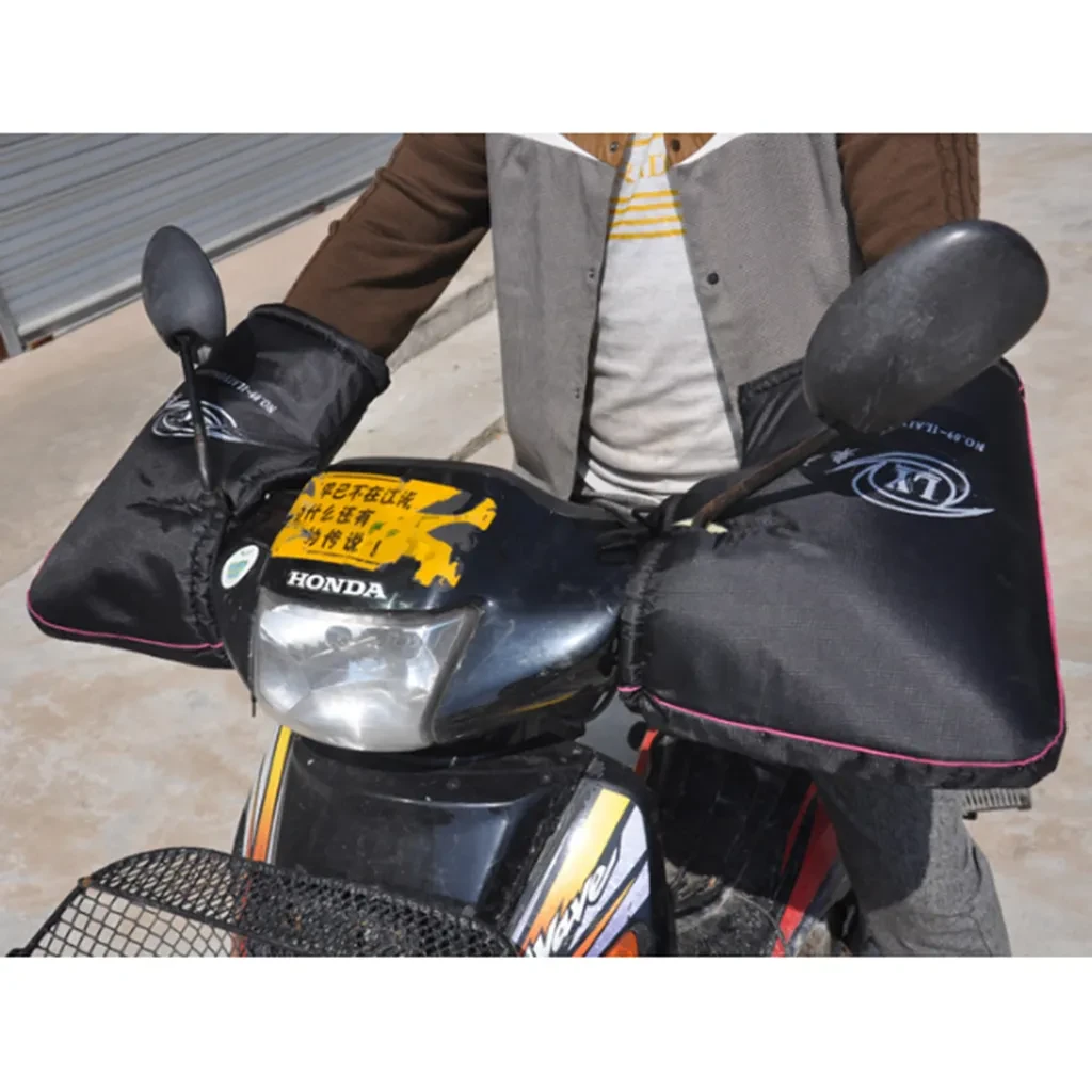 StormGuard Motorcycle Handlebar Gloves – Windproof Thermal Covers