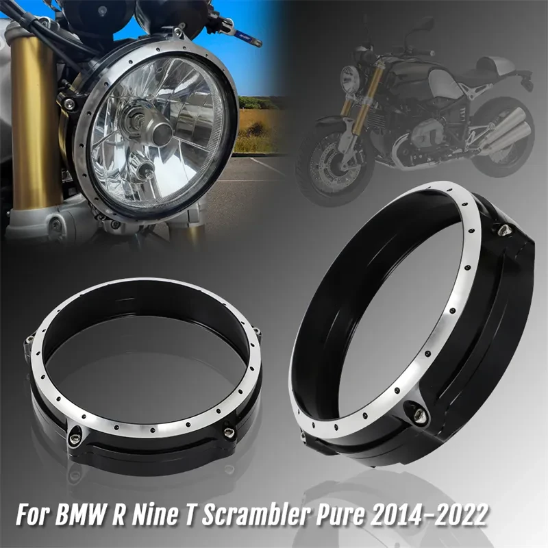 CNC Aluminum Headlamp Cover for BMW R Nine T Scrambler 2014–2017