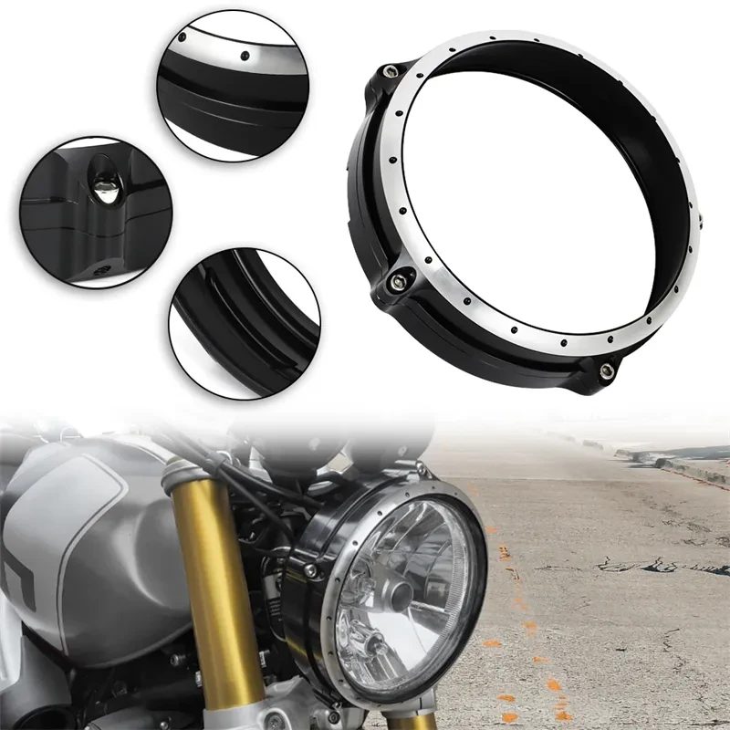 CNC Aluminum Headlamp Cover for BMW R Nine T Scrambler 2014–2017