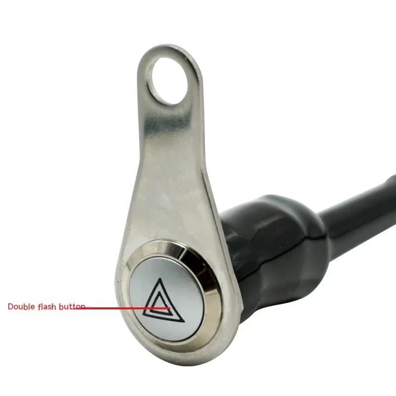 Metal Button Double Flash Switch with Light Ring β Stainless Steel Motorcycle Modification Switch (KG-057A)