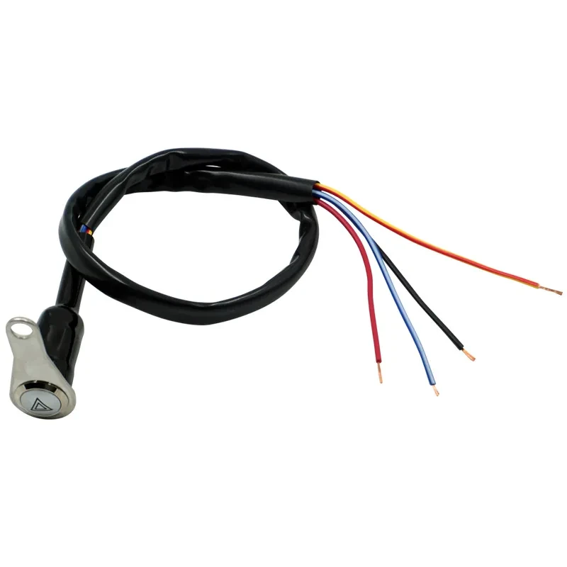Metal Button Double Flash Switch with Light Ring β Stainless Steel Motorcycle Modification Switch (KG-057A)