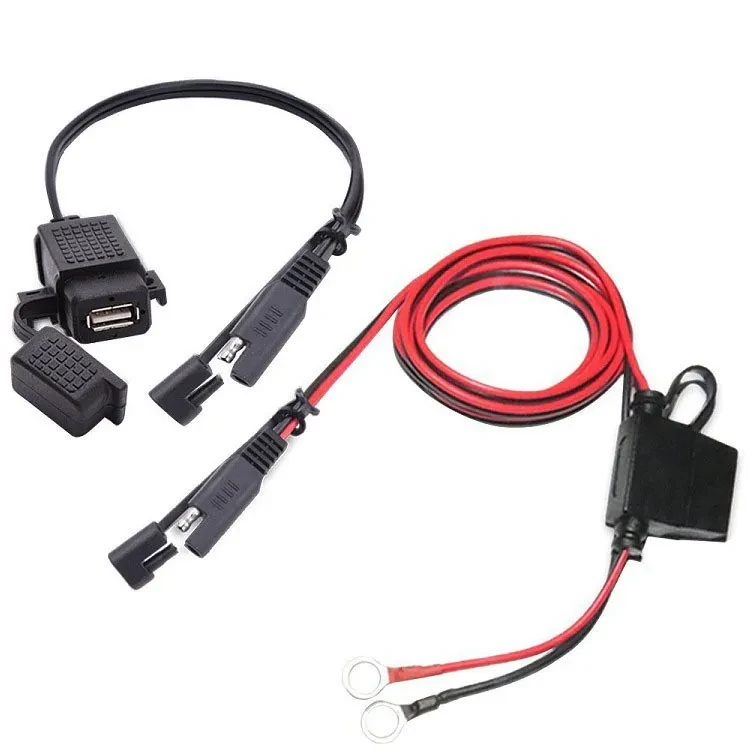 Motorcycle SAE to USB Adapter – 5V/2.1A Phone GPS Charger