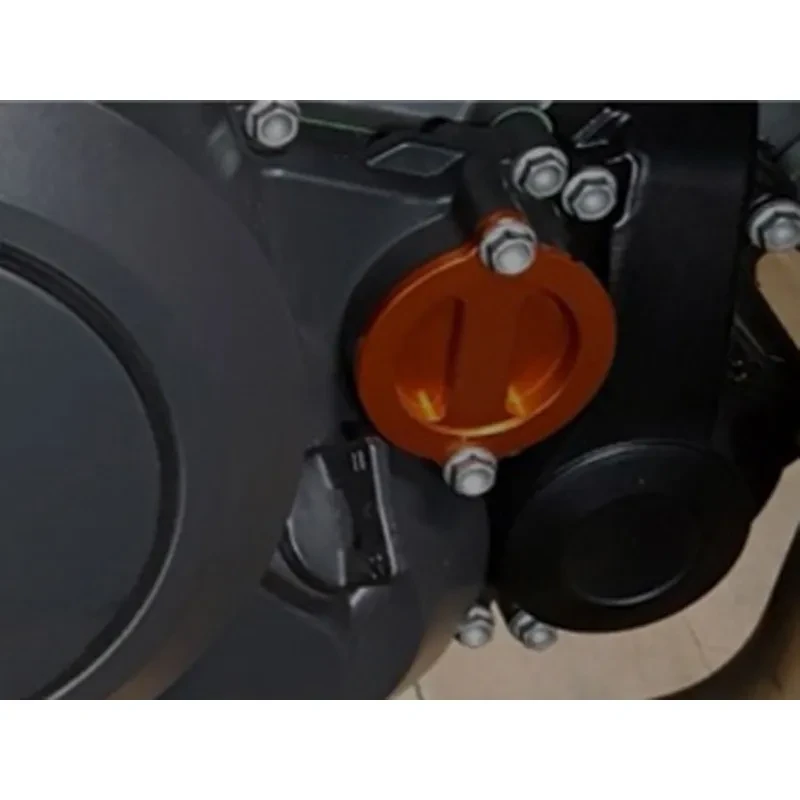 Orange CNC Oil Filter Cap for KTM Duke 125 200 390 Bike