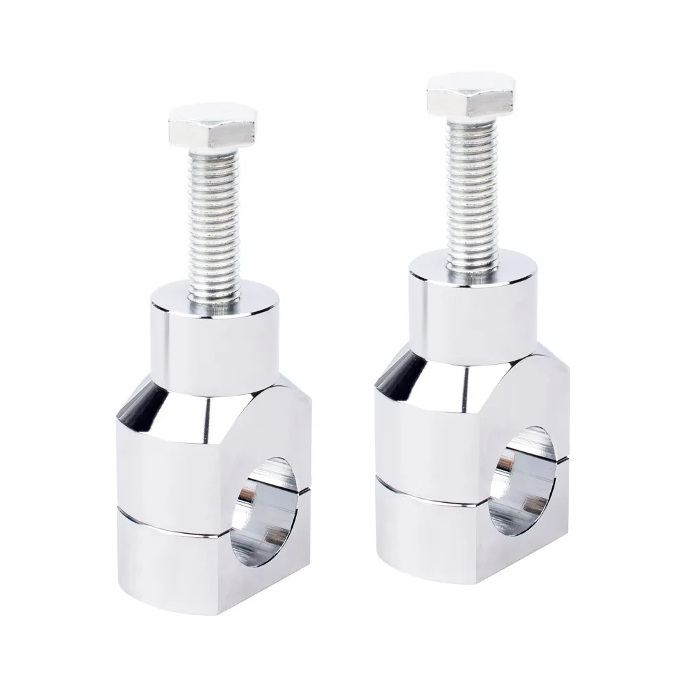 Harley 25MM Handlebar Riser Set – Durable Black & Silver Mounts