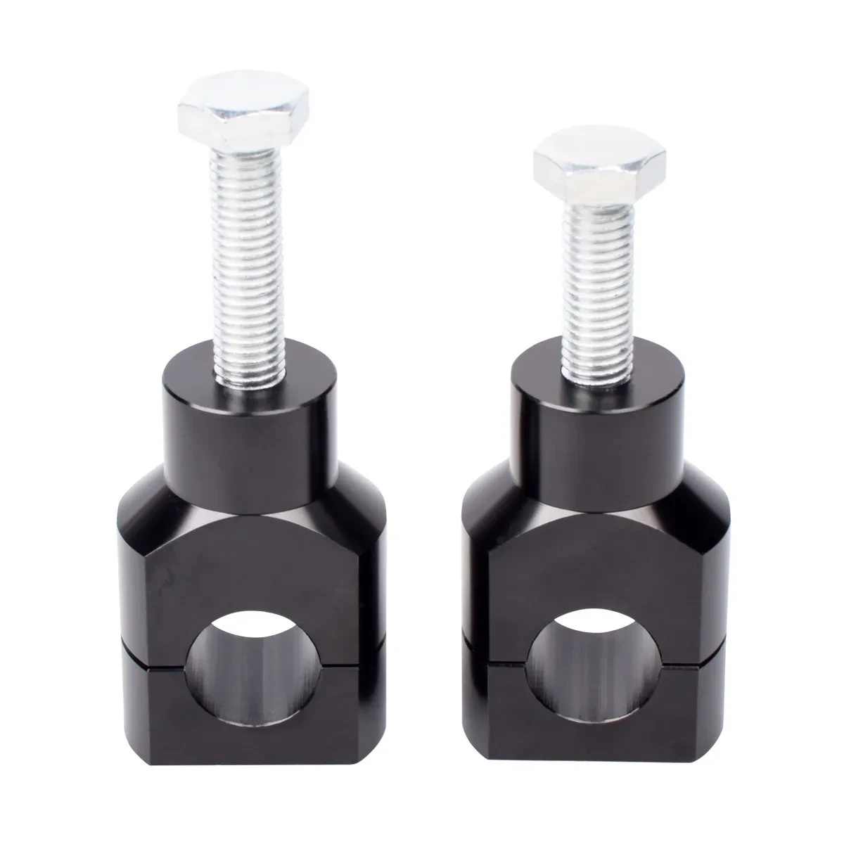 Harley 25MM Handlebar Riser Set – Durable Black & Silver Mounts