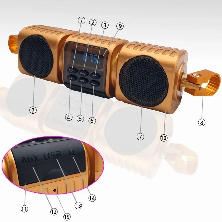 Bluetooth Motorcycle Audio System