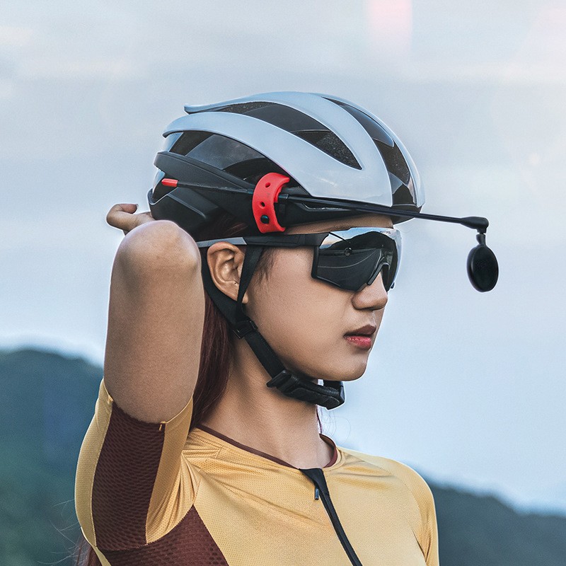 Adjustable Bicycle Helmet Rearview Mirror β Wide Angle Safety Lens