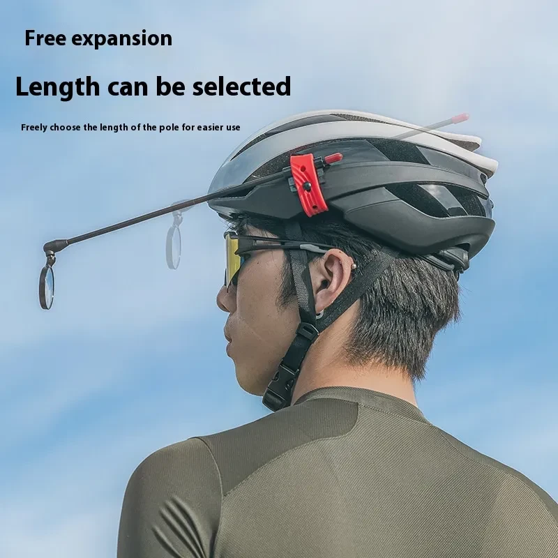 Adjustable Bicycle Helmet Rearview Mirror β Wide Angle Safety Lens