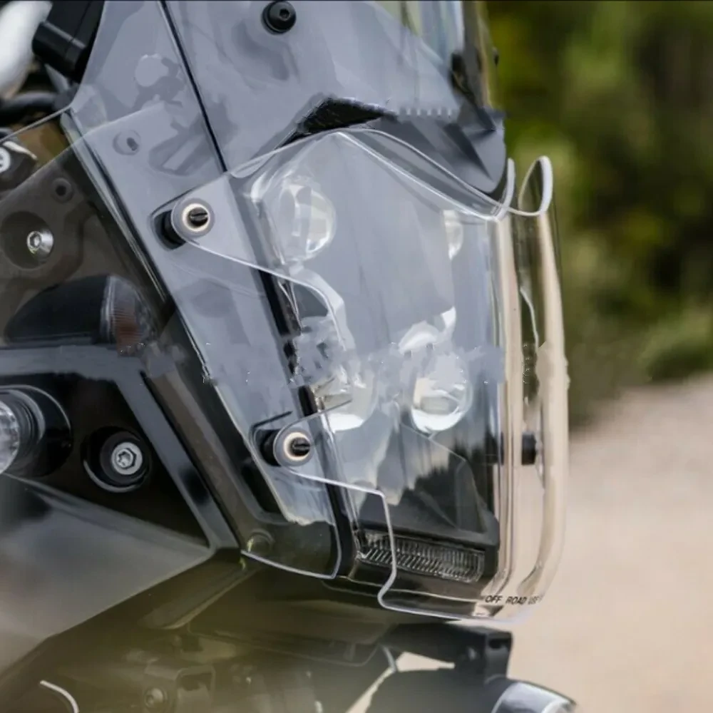 Tenere 700 Headlamp Guard Cover – Clear & Fluorescent Shield