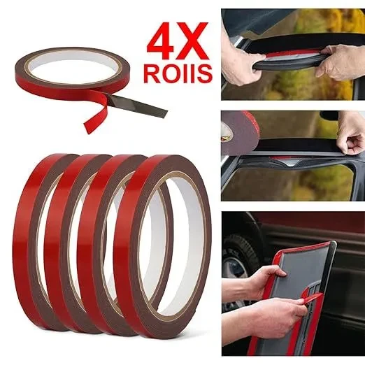 Durable Double Car Spread Black Gelatin Sponge Tape – 3m Strong Hold