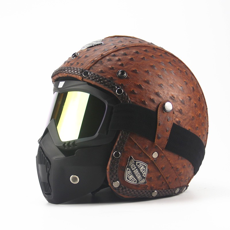 Classic Vintage Open-Face Riding Helmet for All Seasons