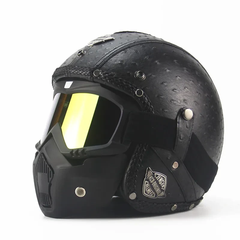 Classic Vintage Open-Face Riding Helmet for All Seasons