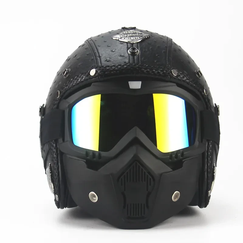 Classic Vintage Open-Face Riding Helmet for All Seasons