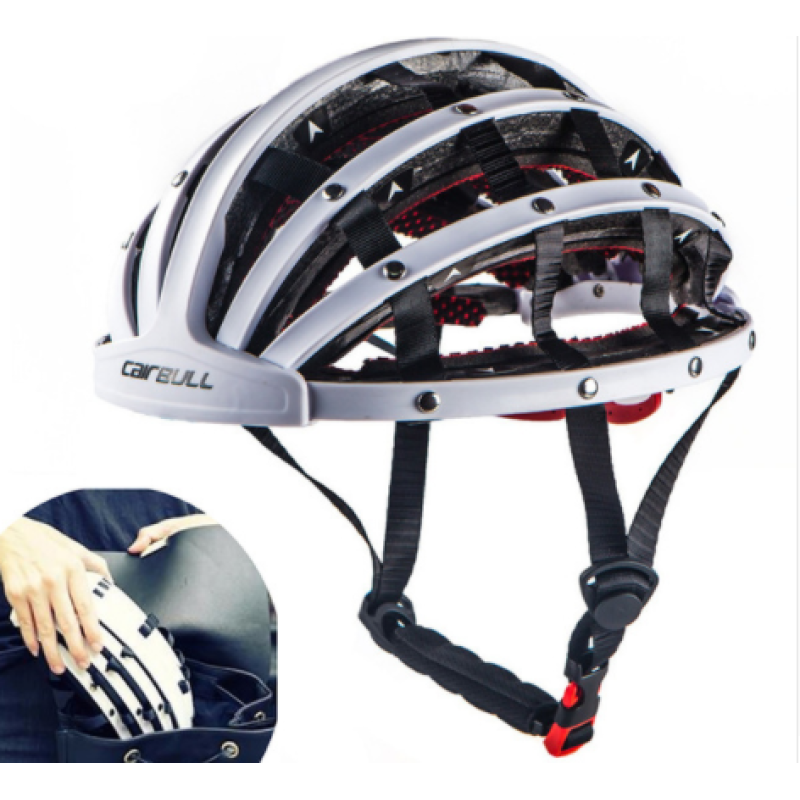 Compact Urban Cycling Helmet with Foldable Safety Design