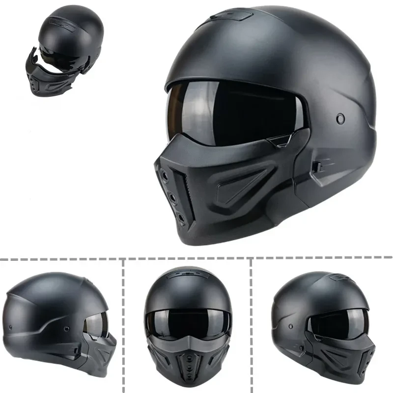 Retro Half Open Motorcycle Helmet with Classic Vintage Design