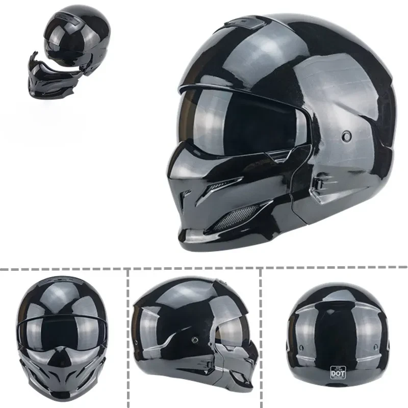 Retro Half Open Motorcycle Helmet with Classic Vintage Design