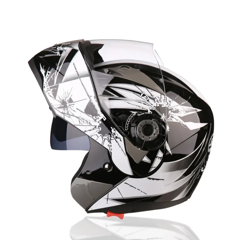 Dual Lens Riding Helmet with Anti-Fog and UV Protection