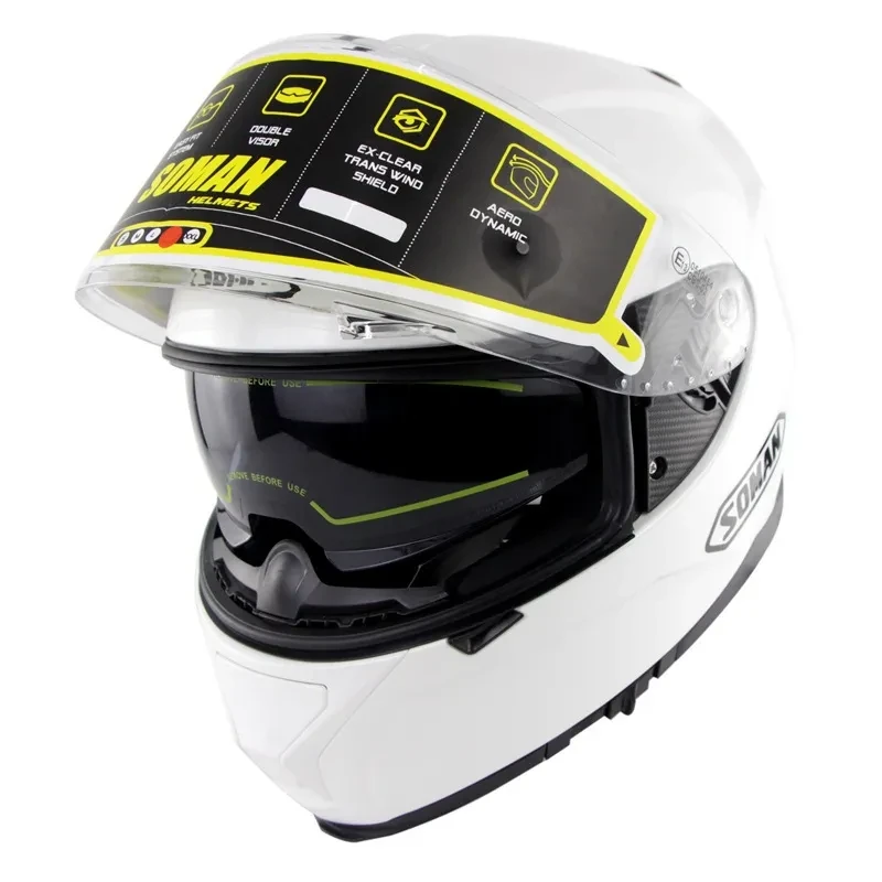Stylish Dual Visor Riding Helmet with Anti-Fog Shield for All Riders