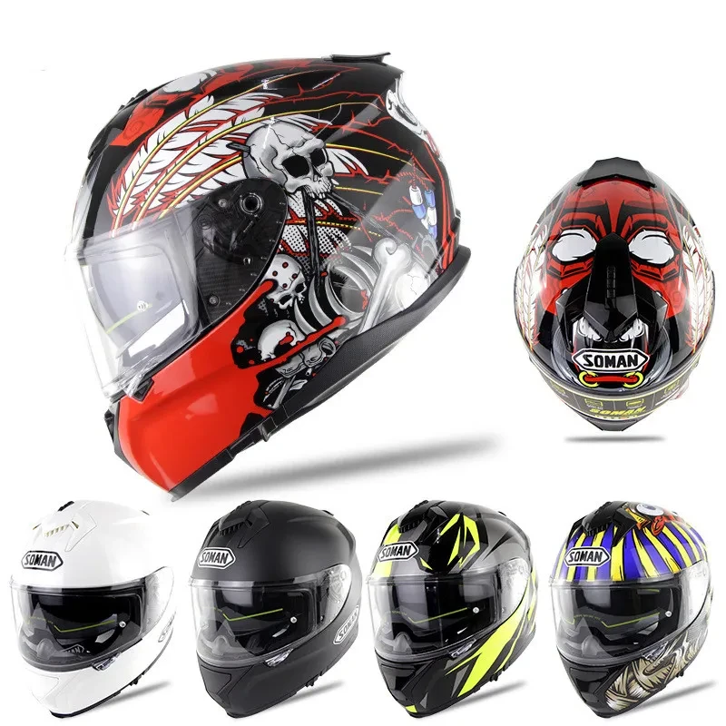 Stylish Dual Visor Riding Helmet with Anti-Fog Shield for All Riders