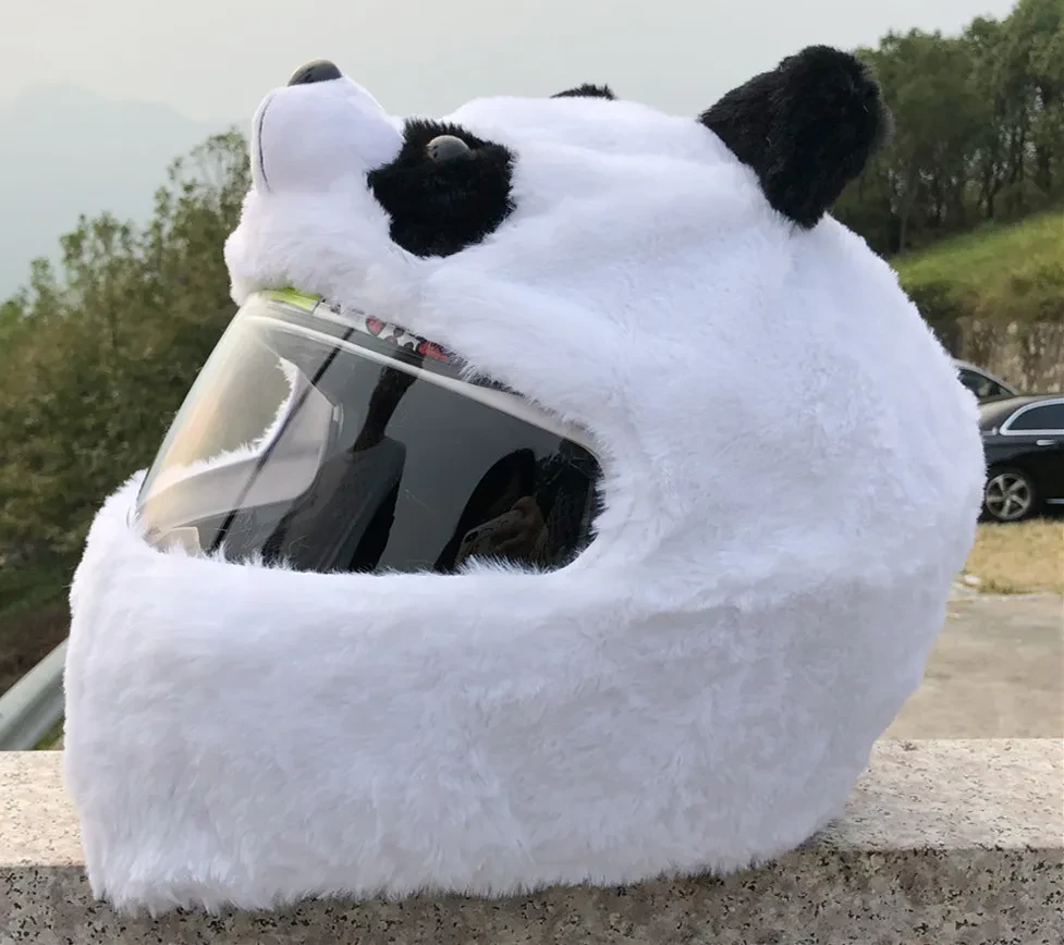 Adorable Plush Helmet Cover for Motorcycle & Sports Helmets