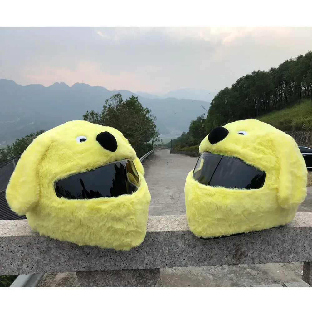 Adorable Plush Helmet Cover for Motorcycle & Sports Helmets