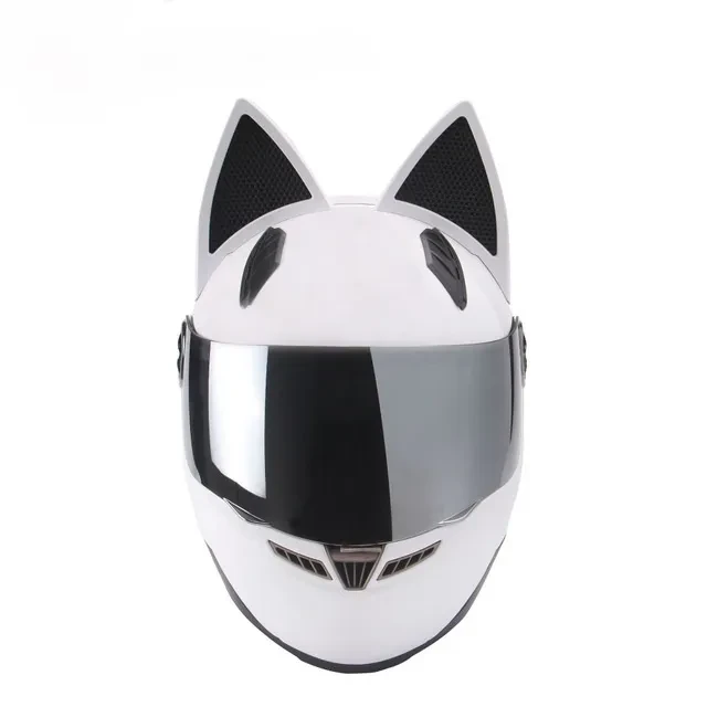 Stylish Cat Ear Riding Helmet with Full Face Protection