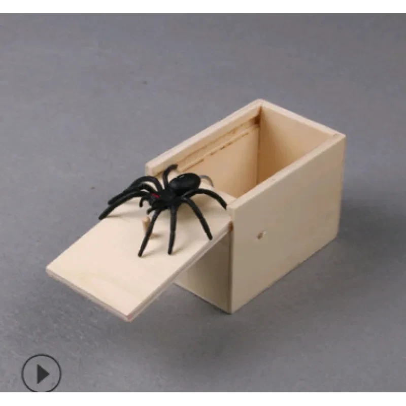 Prank Spider Wooden Scare Box