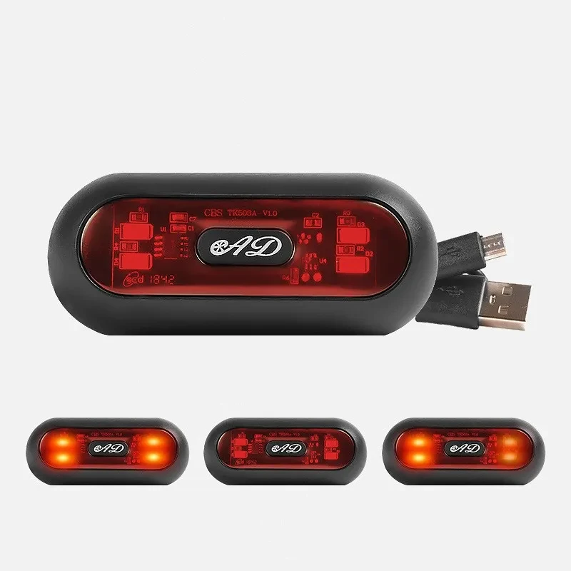 Rechargeable LED Helmet Tail Light for Motorcycles and Bicycles