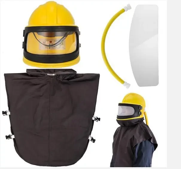 Full-Seal Sandblasting Helmet with Oxygen Supply and Vent Control