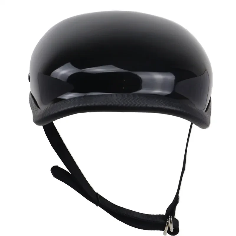 Retro Japanese Beret-Style Fiberglass Motorcycle Half Helmet