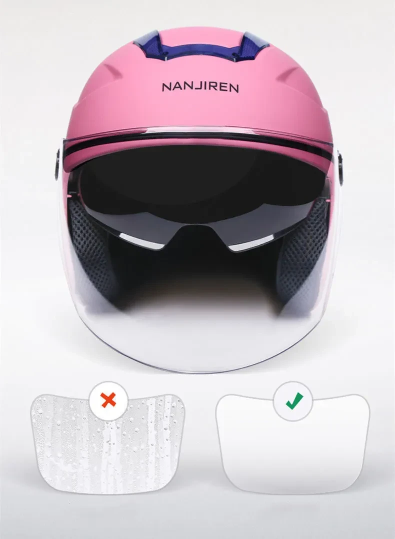 Four-Season Electric Bike Helmet with Dual Visor Protection