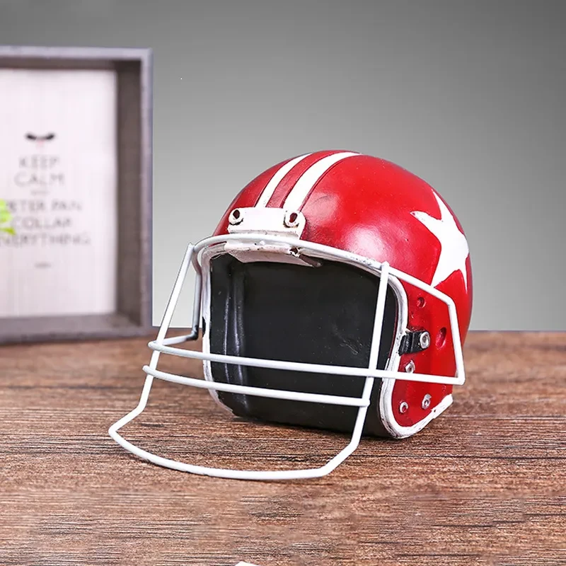 Nordic Resin Motorcycle Helmet Ornament Piggy Bank Decor