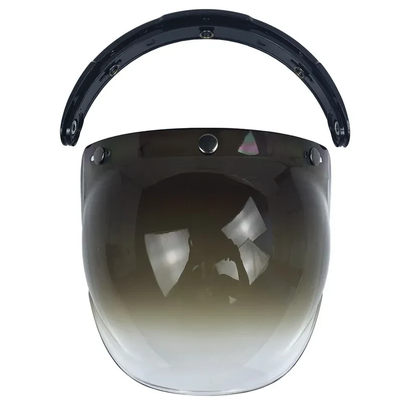 Retro Bubble Visor Lens with Frame for Half Helmets