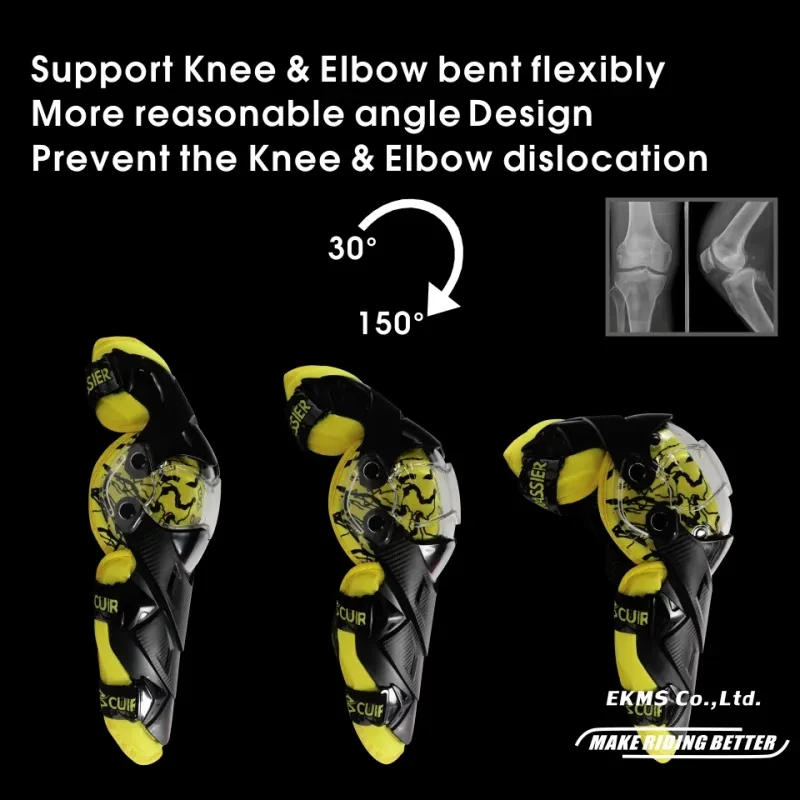 Cuirassier Motorcycle Elbow & Knee Guards for Off-Road Riding