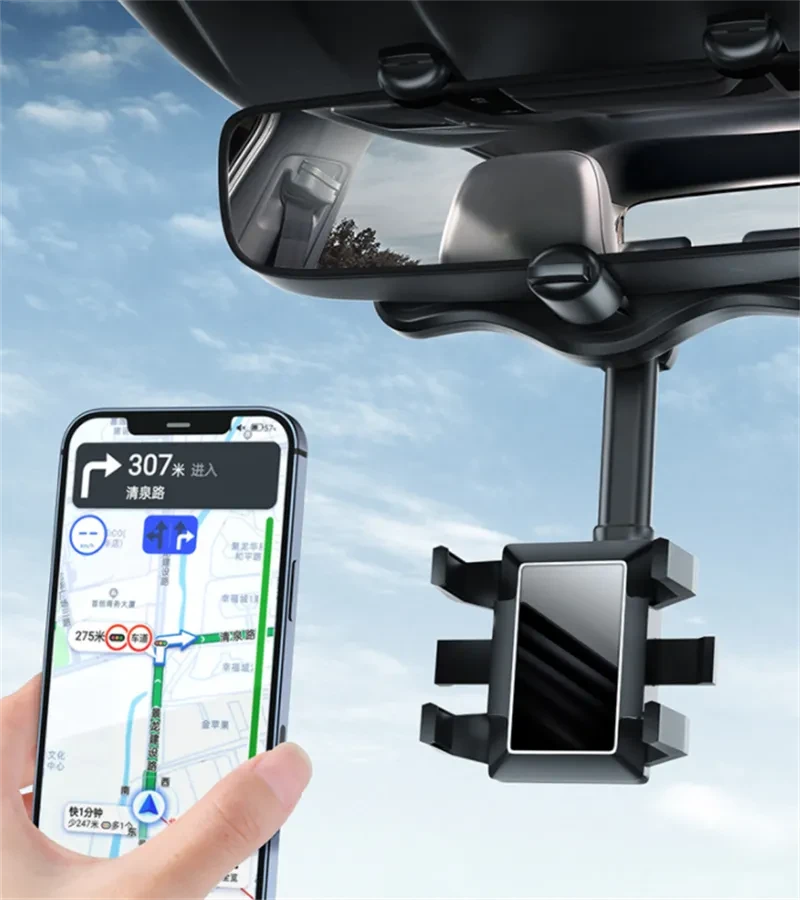 Retractable Rearview Mirror Mobile Holder for All Phones