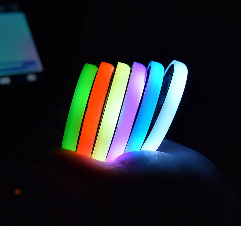 Solar & USB Charging LED Car Cup Coaster - 7 Color RGB Light