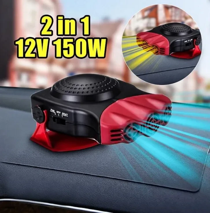 Portable 12V Car Defroster & Heater Fan - 150W Fast De-Mister