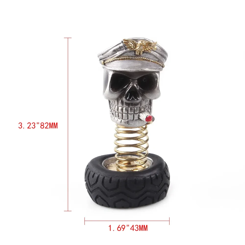 Swinging Skull Car Ornament β Funny Resin Dashboard Decoration