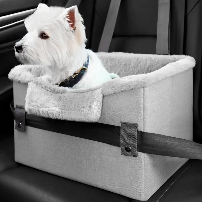 CozyRide Small Dog Car Seat – Portable Booster Seat with Safety Leash