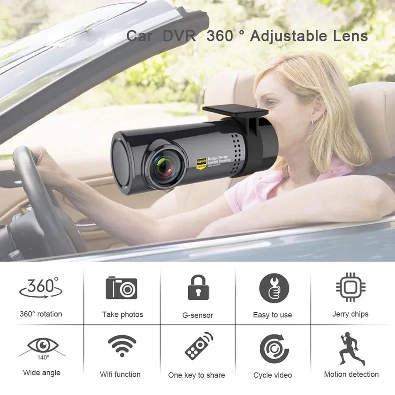 AutoEye Compact WiFi DVR โ Car Black Box with App Control