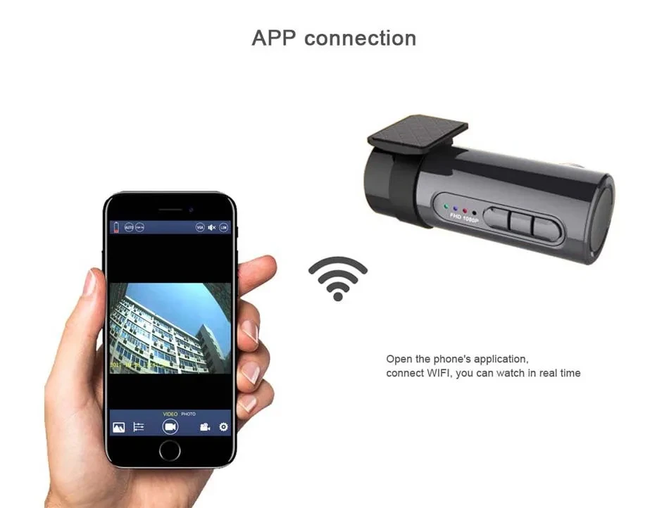 AutoEye Compact WiFi DVR โ Car Black Box with App Control